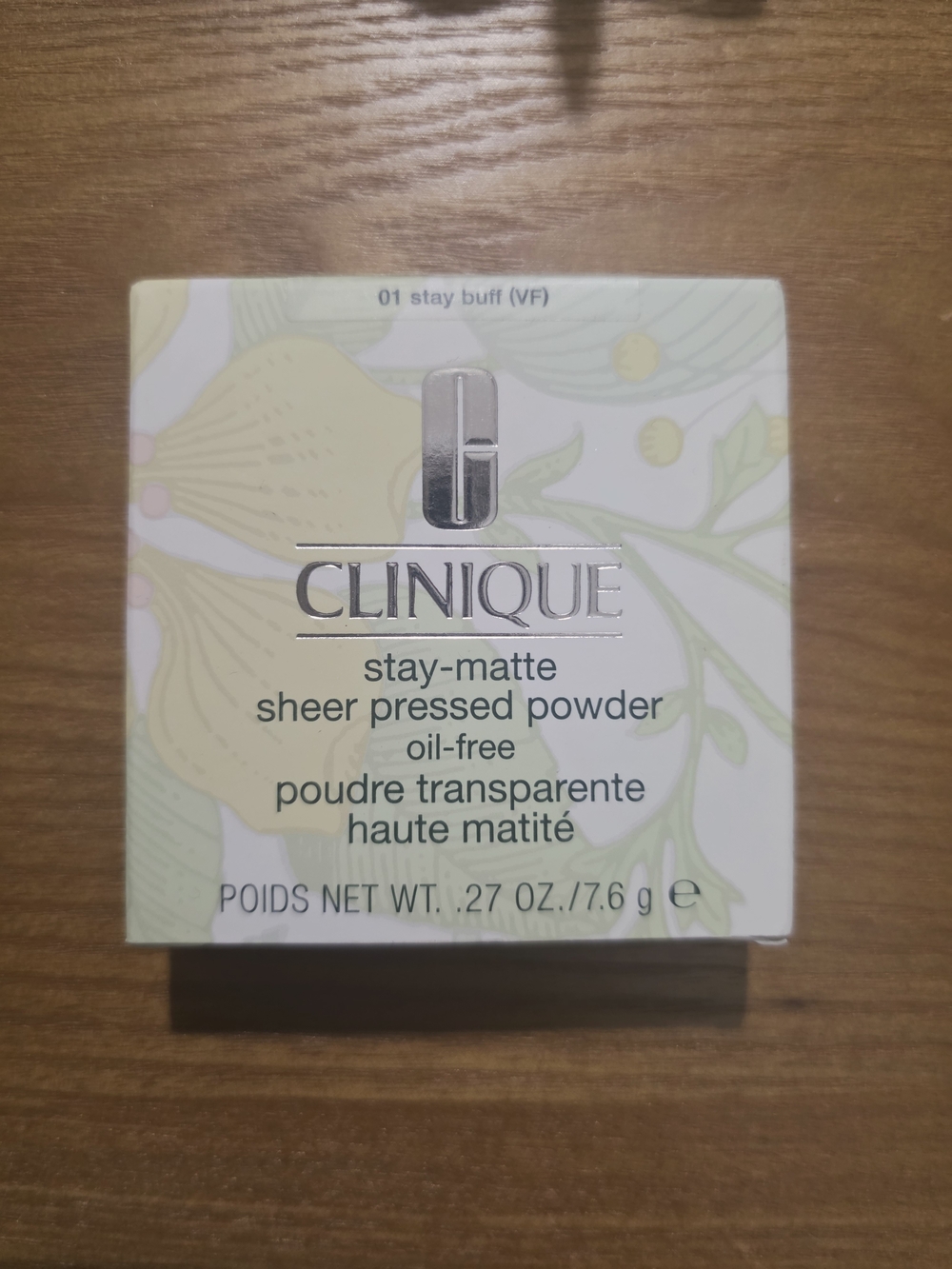 Clinique Stay-Matte Sheer Pressed Powder – Pale Yellow Floral Packaging